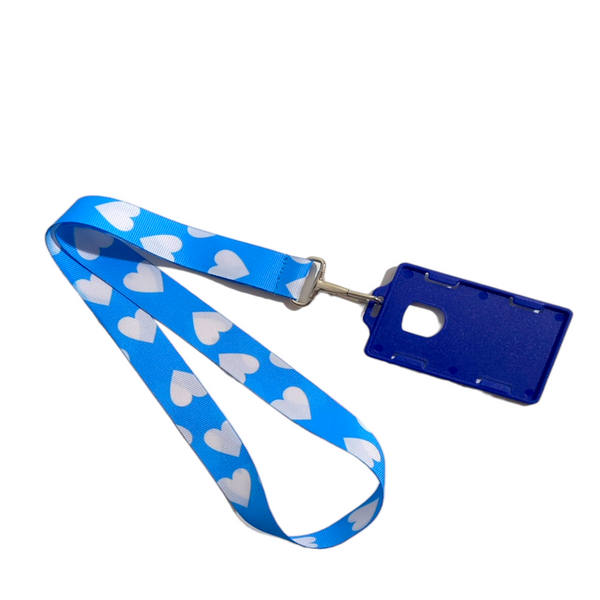 LANYARD CORAZONES AZUL