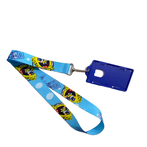 LANYARD BOB ESPONJA AZUL CLARO