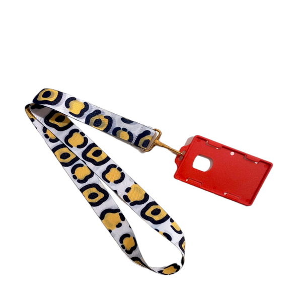 LANYARD ANIMAL PRINT BLANCO