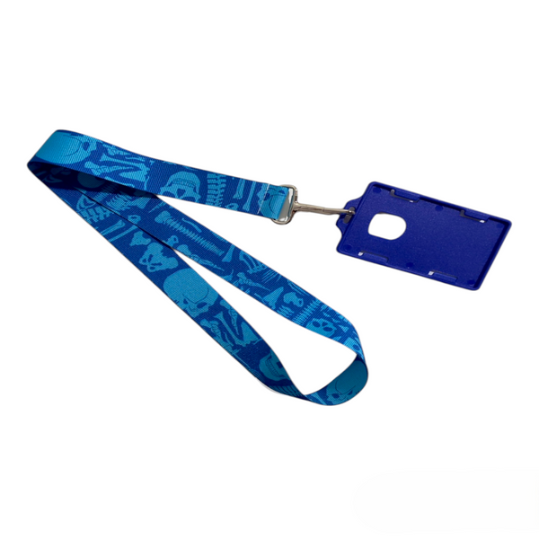 LANYARD HUESOS AZUL CLARO