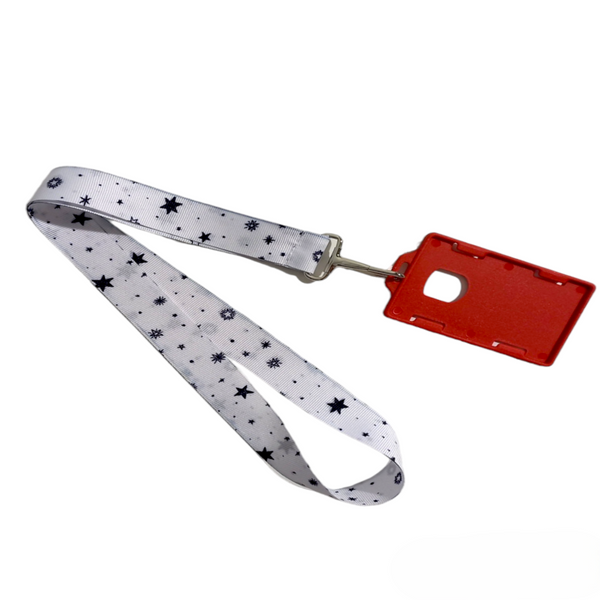 LANYARD ESTRELLAS BLANCO Y NEGRO