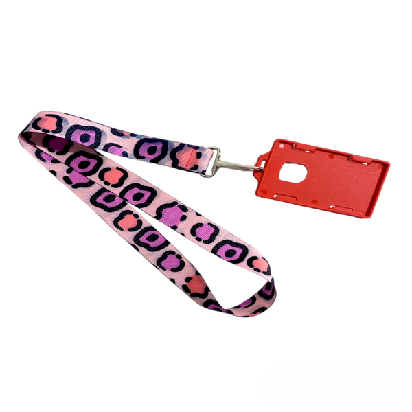 LANYARD ANIMALPRINT FUCSIA R