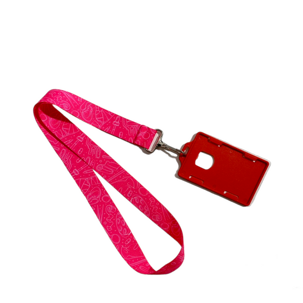 LANYARD INSTRUMENTADOR QUIRÚRGICO FUCSIA SIN LETRA