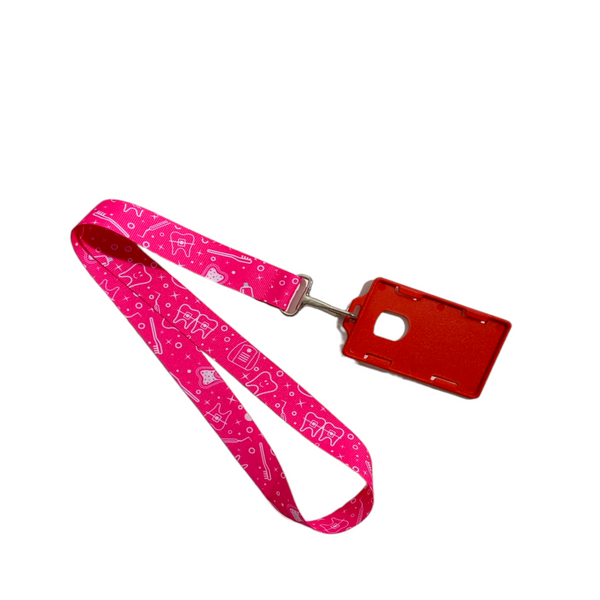 LANYARD ODONTOLOGIA TEXTURA FUCSIA
