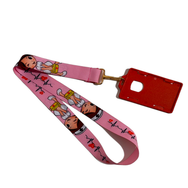 LANYARTD ENFERMERA ROSA