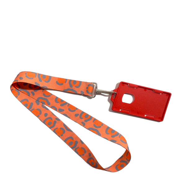 LANYARD ANIMAL PRINT NARANJA