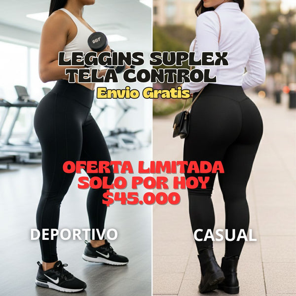 LEGGINS UNICOLOR NEGRA